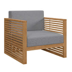 Set da esterno Carlsbad 3 pezzi in legno di teak per patio