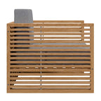 Set da esterno Carlsbad 3 pezzi in legno di teak per patio