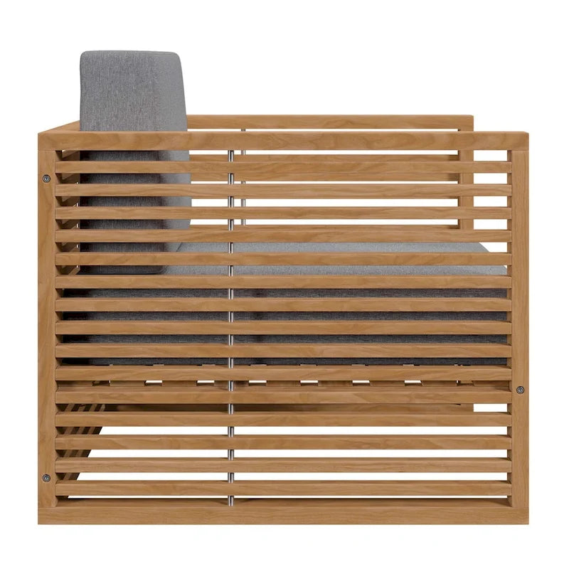 Set da esterno Carlsbad 3 pezzi in legno di teak per patio