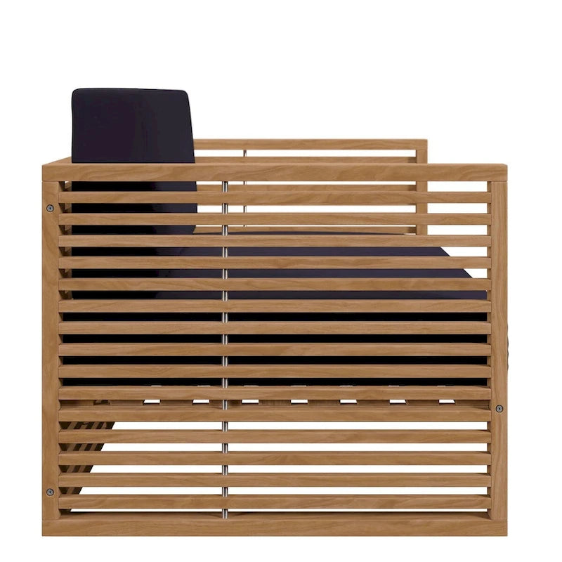 Set da esterno Carlsbad 3 pezzi in legno di teak per patio