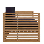Set da esterno Carlsbad 3 pezzi in legno di teak per patio