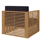 Set da esterno Carlsbad 3 pezzi in legno di teak per patio