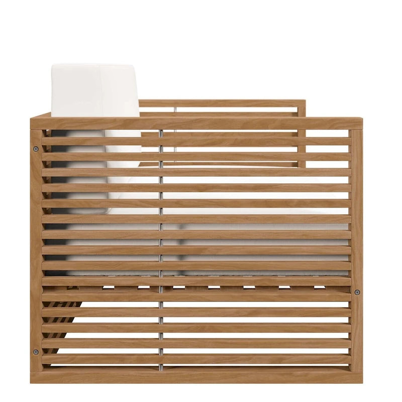 Set da esterno Carlsbad 3 pezzi in legno di teak per patio