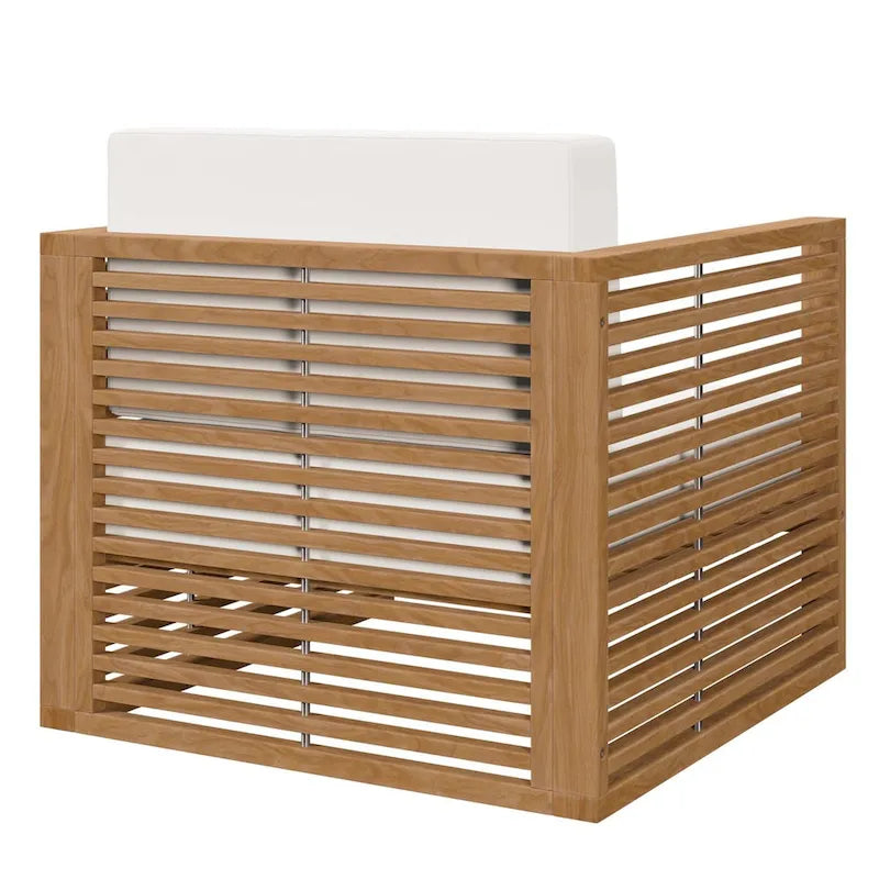 Set da esterno Carlsbad 3 pezzi in legno di teak per patio