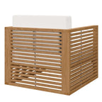 Set da esterno Carlsbad 3 pezzi in legno di teak per patio