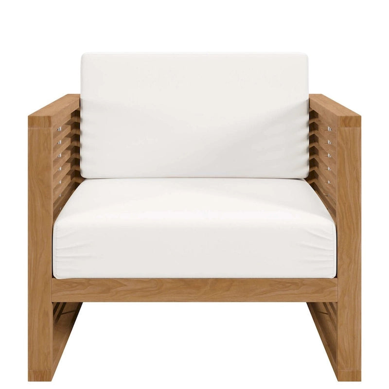 Set da esterno Carlsbad 3 pezzi in legno di teak per patio