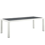 Stance 90.5 Outdoor Patio Aluminum Dining Table