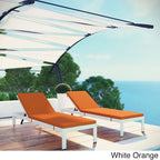 Shore Set of 2 Outdoor Patio Aluminum Chaise with Cushions