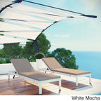 Shore Set of 2 Outdoor Patio Aluminum Chaise with Cushions