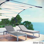 Shore Set of 2 Outdoor Patio Aluminum Chaise with Cushions