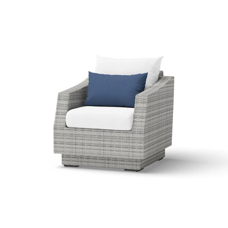 Cannes 6 Piece Sunbrella Outdoor Patio Sofa & Club Chair Set