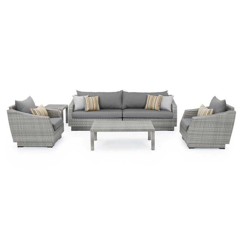 Cannes 6 Piece Sunbrella Outdoor Patio Sofa & Club Chair Set