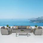 Cannes 6 Piece Sunbrella Outdoor Patio Sofa & Club Chair Set