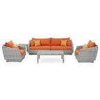 Cannes 6 Piece Sunbrella Outdoor Patio Sofa & Club Chair Set