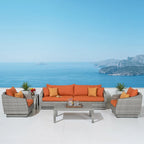 Cannes 6 Piece Sunbrella Outdoor Patio Sofa & Club Chair Set
