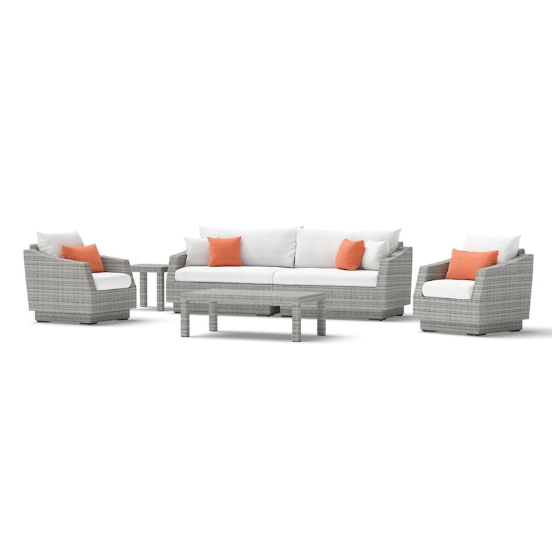 Cannes 6 Piece Sunbrella Outdoor Patio Sofa & Club Chair Set