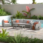Cannes 6 Piece Sunbrella Outdoor Patio Sofa & Club Chair Set