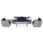Cannes 6 Piece Sunbrella Outdoor Patio Sofa & Club Chair Set
