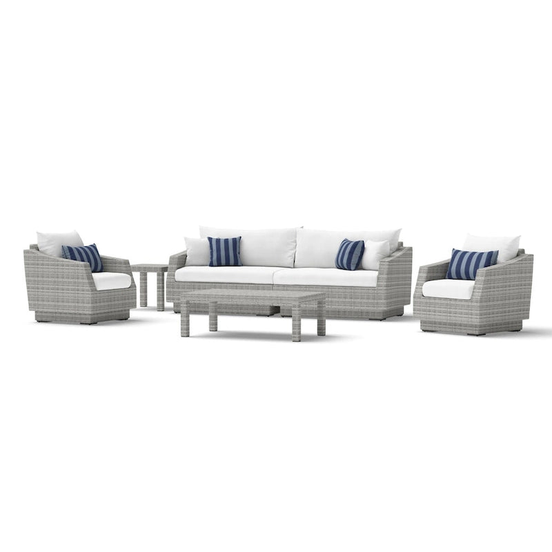 Cannes 6 Piece Sunbrella Outdoor Patio Sofa & Club Chair Set