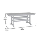 Commercial All Weather Adirondack Table and 6 Chairs with Cupholders