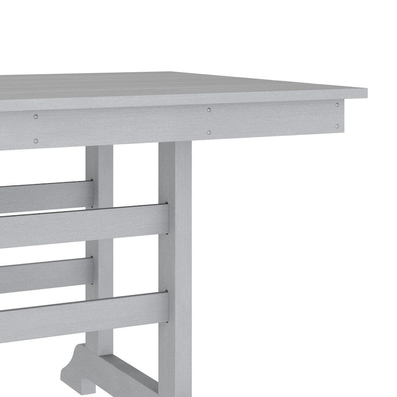Commercial All Weather Adirondack Table and 6 Chairs with Cupholders