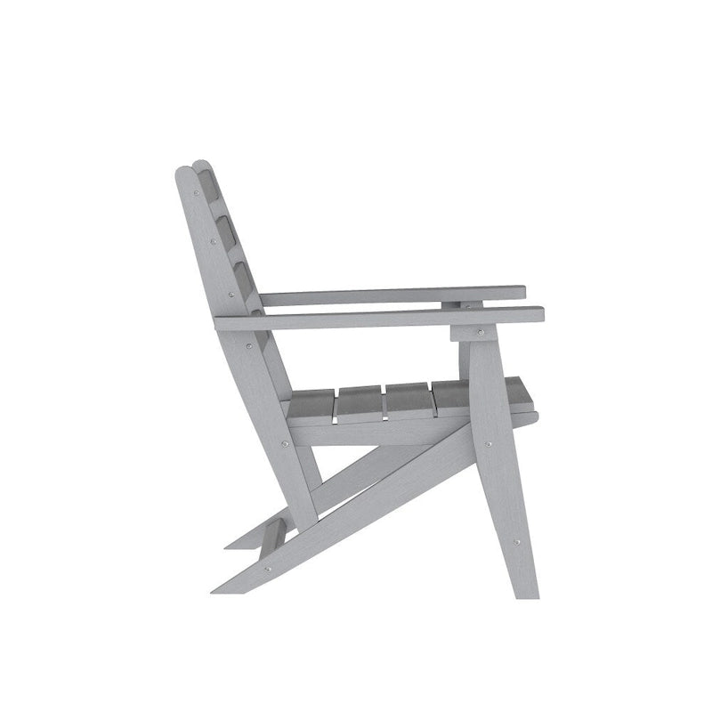 Commercial All Weather Adirondack Table and 6 Chairs with Cupholders
