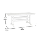Commercial All Weather Adirondack Table and 6 Chairs with Cupholders