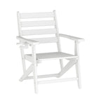 Commercial All Weather Adirondack Table and 6 Chairs with Cupholders