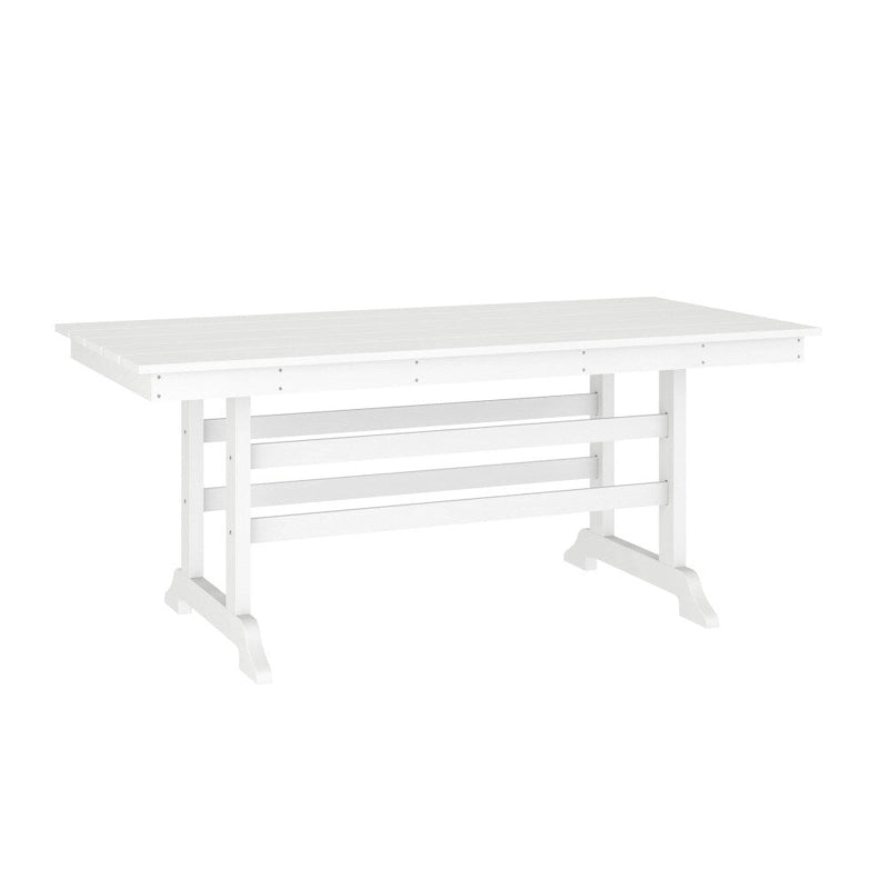 Commercial All Weather Adirondack Table and 6 Chairs with Cupholders