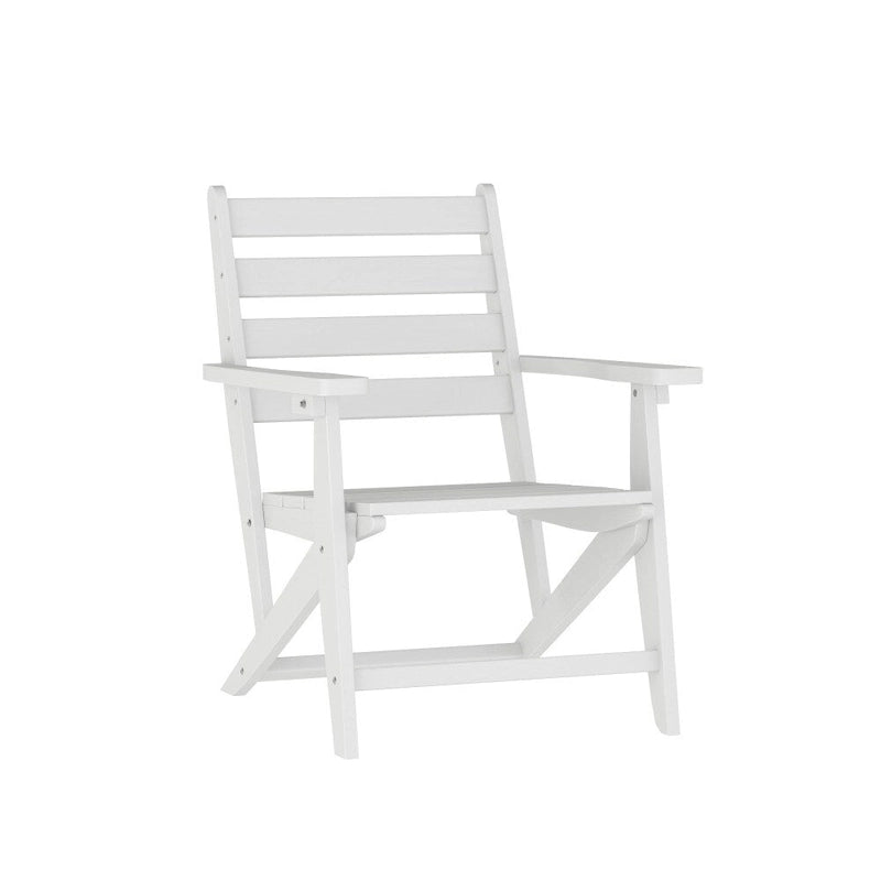 Commercial All Weather Adirondack Table and 6 Chairs with Cupholders