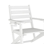 Commercial All Weather Adirondack Table and 6 Chairs with Cupholders