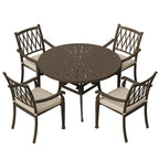 4 - Person Round Outdoor Dining Set with Cushions