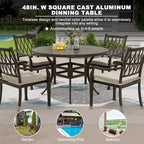 4 - Person Round Outdoor Dining Set with Cushions
