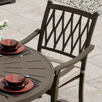 4 - Person Round Outdoor Dining Set with Cushions