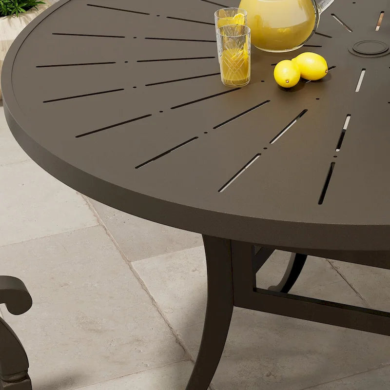4 - Person Round Outdoor Dining Set with Cushions
