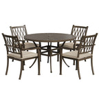 4 - Person Round Outdoor Dining Set with Cushions