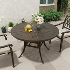 4 - Person Round Outdoor Dining Set with Cushions