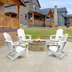 Vrakae Folding Adirondack Chair with Cup Holder Set of 4