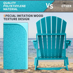 Vrakae Folding Adirondack Chair with Cup Holder Set of 4