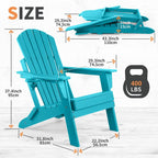 Vrakae Folding Adirondack Chair with Cup Holder Set of 4