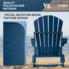 Vrakae Folding Adirondack Chair with Cup Holder Set of 4
