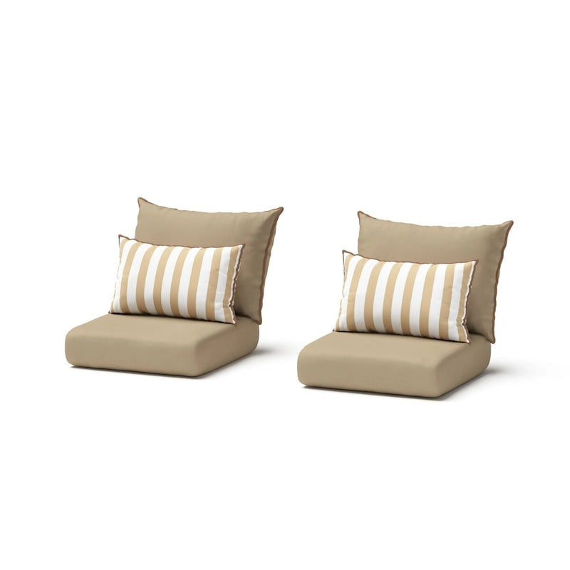 Barcelo 2 Piece Sunbrella Outdoor Patio Motion Club Chairs