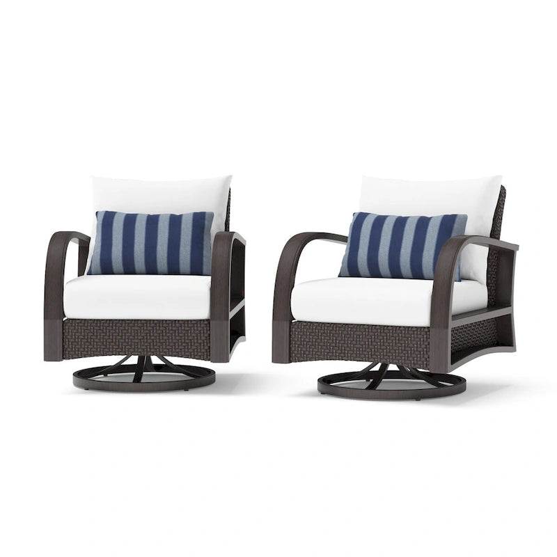 Barcelo 2 Piece Sunbrella Outdoor Patio Motion Club Chairs