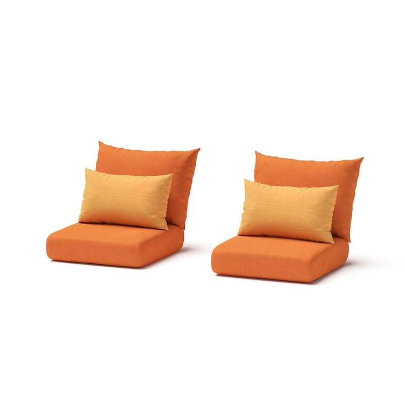Barcelo 2 Piece Sunbrella Outdoor Patio Motion Club Chairs