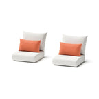 Barcelo 2 Piece Sunbrella Outdoor Patio Motion Club Chairs
