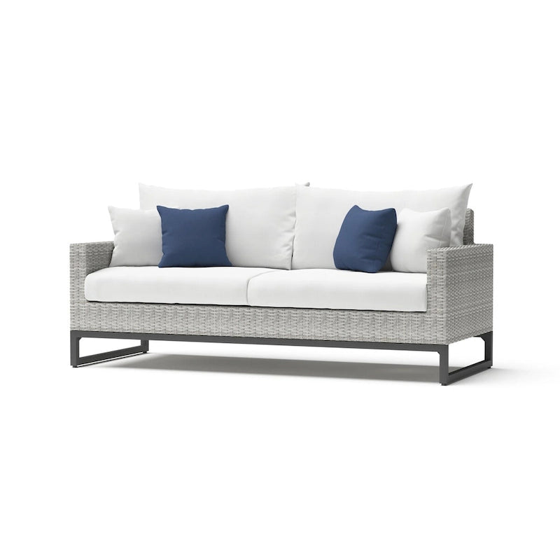 Milo Gray 4 Piece Sunbrella Outdoor Patio Seating Set