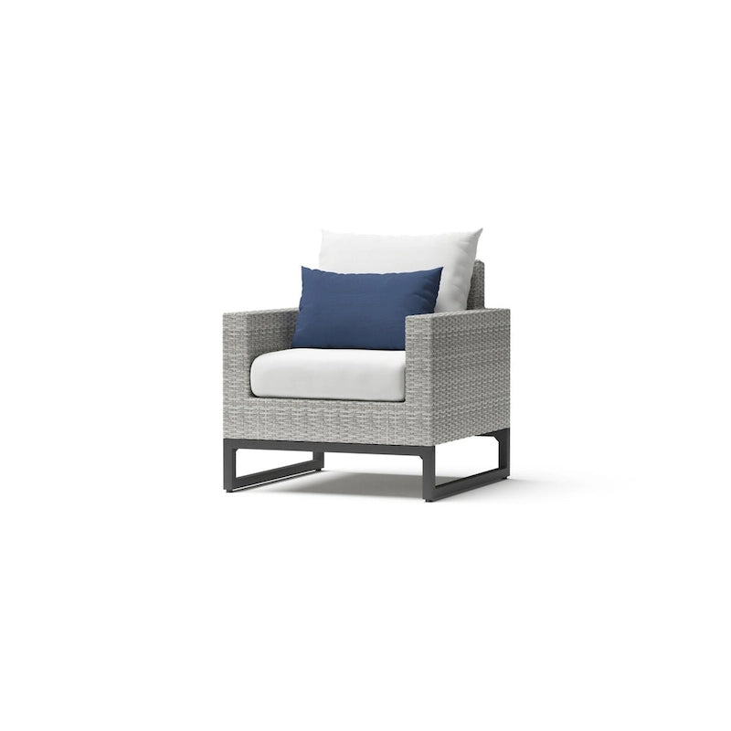 Milo Gray 4 Piece Sunbrella Outdoor Patio Seating Set