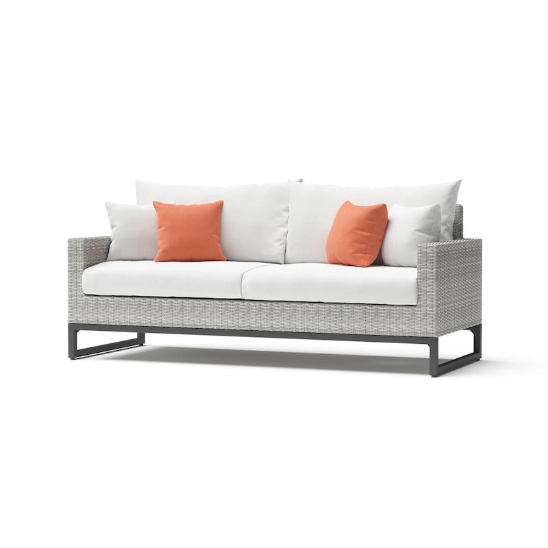 Milo Gray 4 Piece Sunbrella Outdoor Patio Seating Set