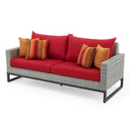Milo Gray 4 Piece Sunbrella Outdoor Patio Seating Set