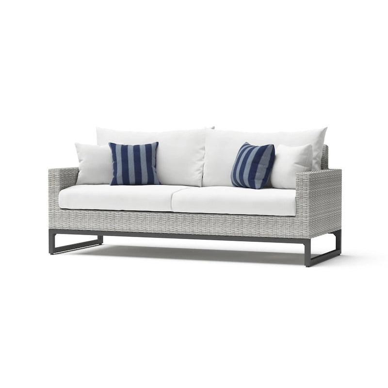 Milo Gray 4 Piece Sunbrella Outdoor Patio Seating Set